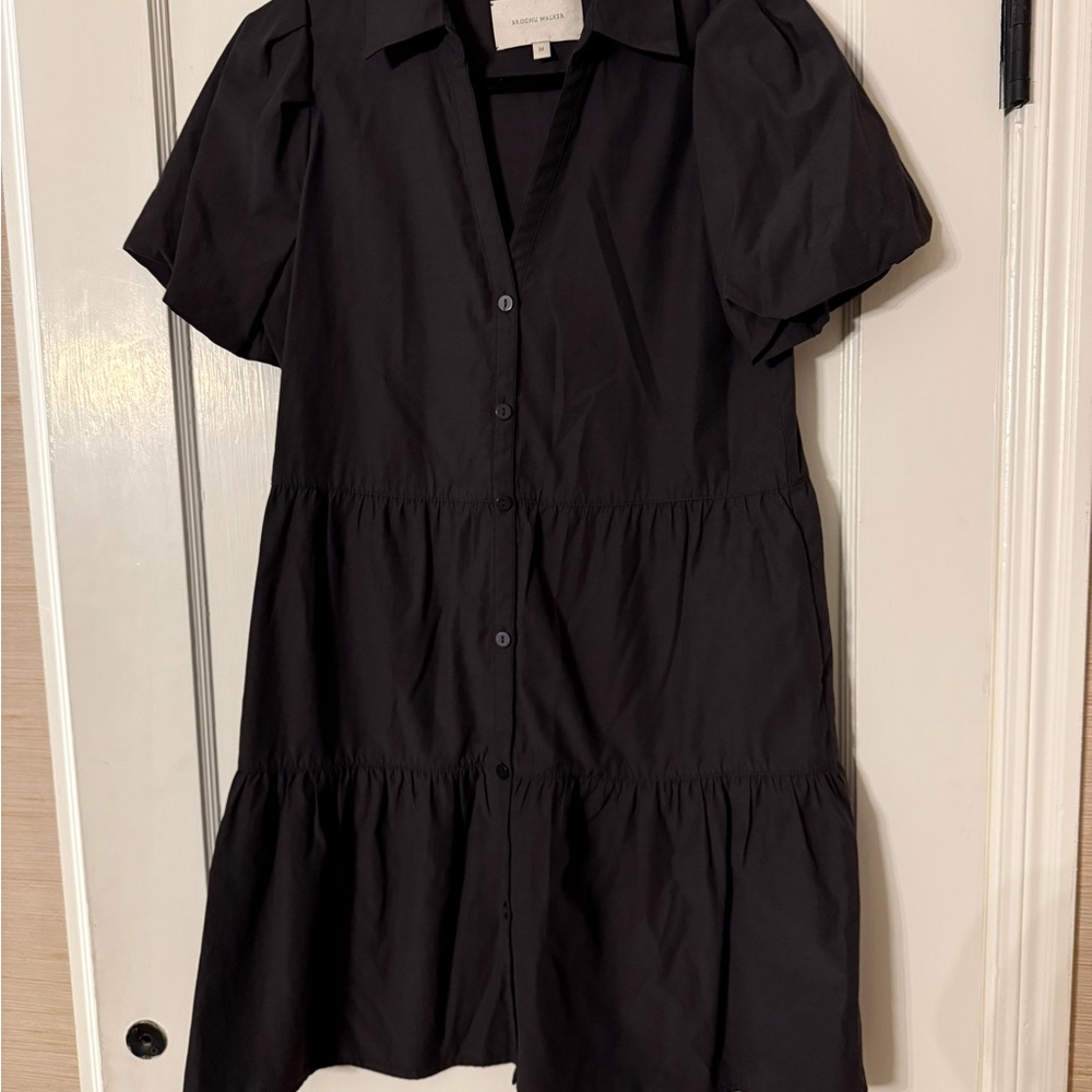 Brochu Walker Black Tiered Mini Dress